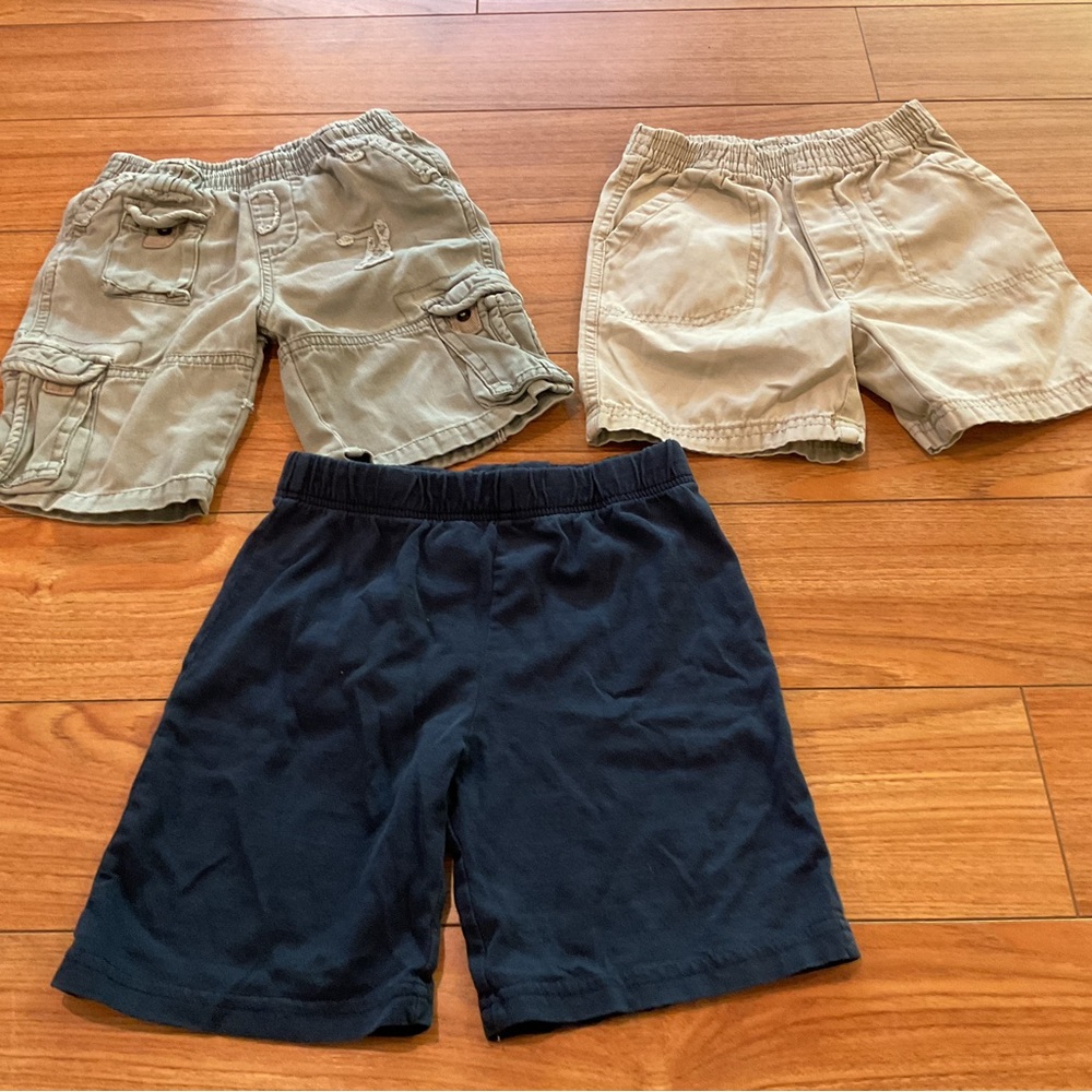 Kids Casual Shorts Set - Navy, Khaki, and Beige